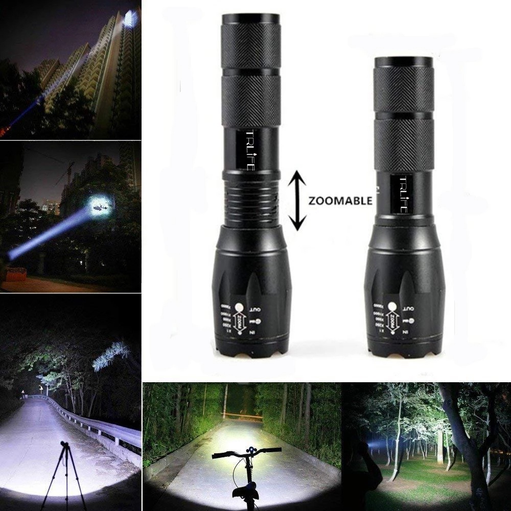 YGRETTE - TaffLED Senter LED SEPEDA Bicycle Flashlight senter Tactical USB Rechargable Flashlight Zoomable XML-T6 10000 Lumens