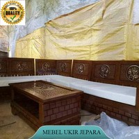 kursi sudut piramid, kursi sudut jati, mebel jepara, furniture