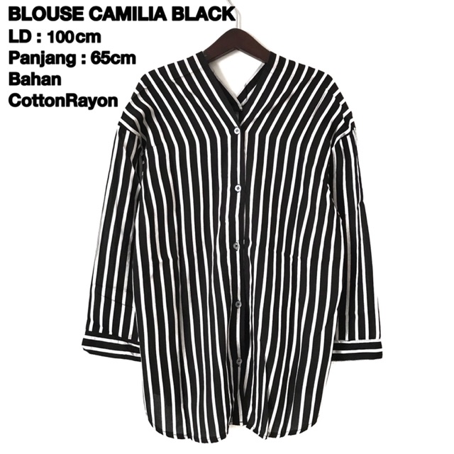 BLOUSE CAMILIA BLACK // NAVY LAVVELA