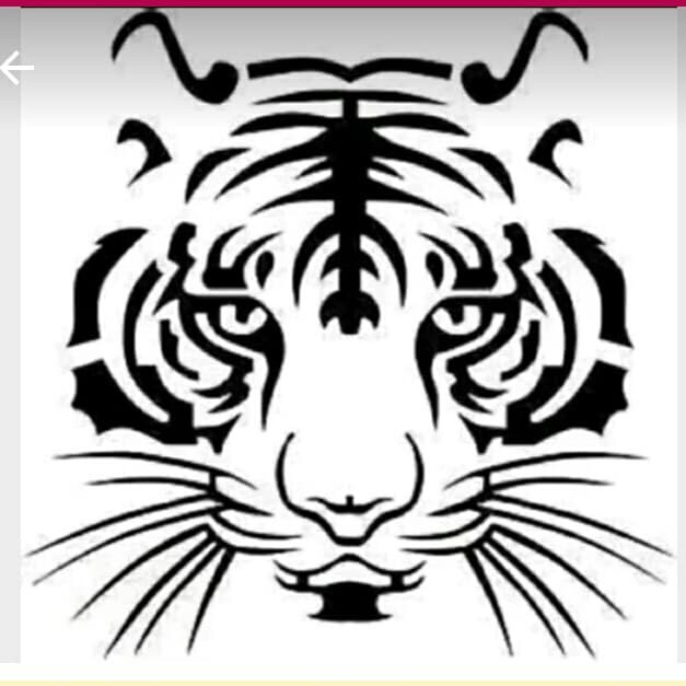 Sticker Harimau putih Visor Motor Cutting Stiker Keren Windshield - Hologram