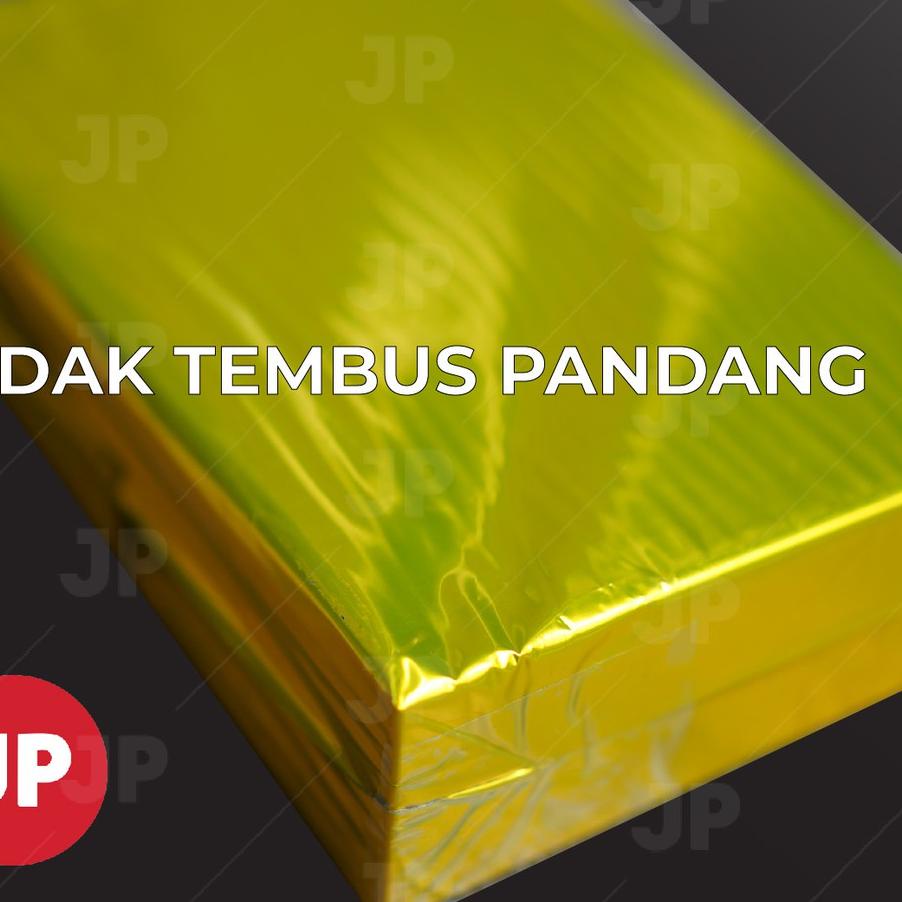 

Promo - Plastik Packing Polymailer Metalize GOLD Uk 30x37cm+4LEM 1 Pack isi 50 케