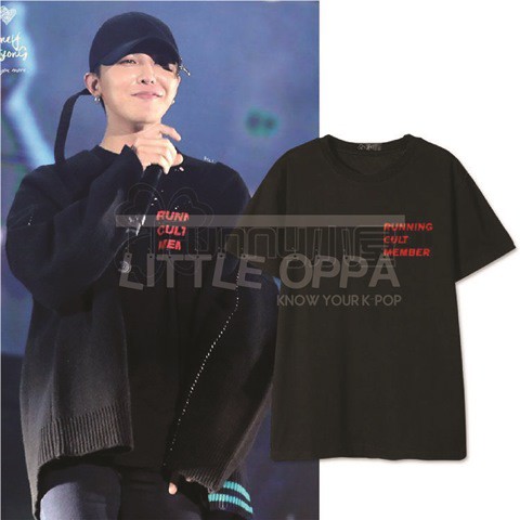 KAOS T-SHIRT IDOL FASHION G-DRAGON RUNNING CULT MEMBER