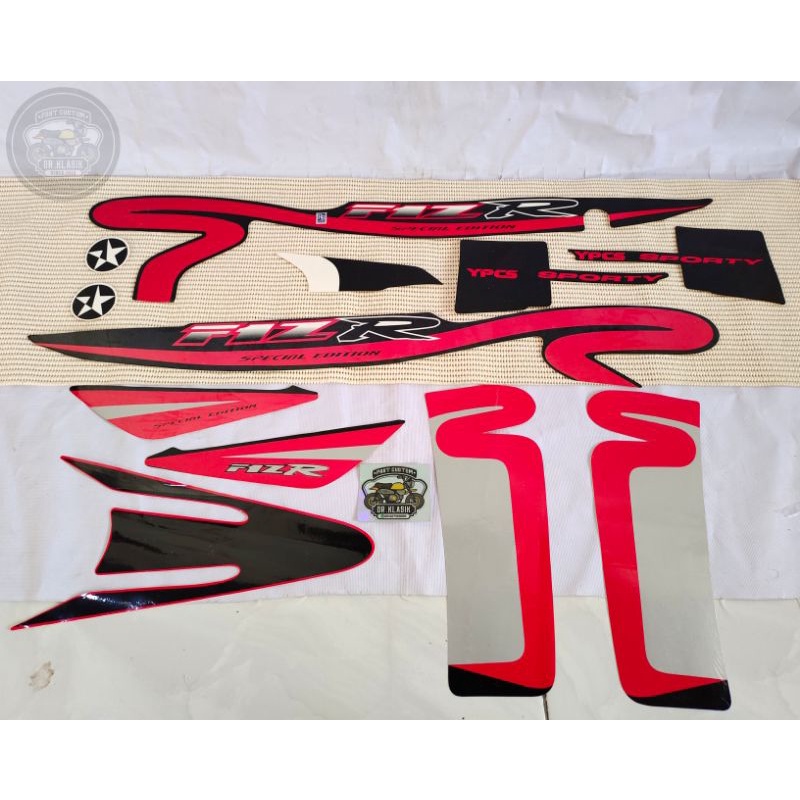 Striping Yamaha Fiz R Caltex Merah