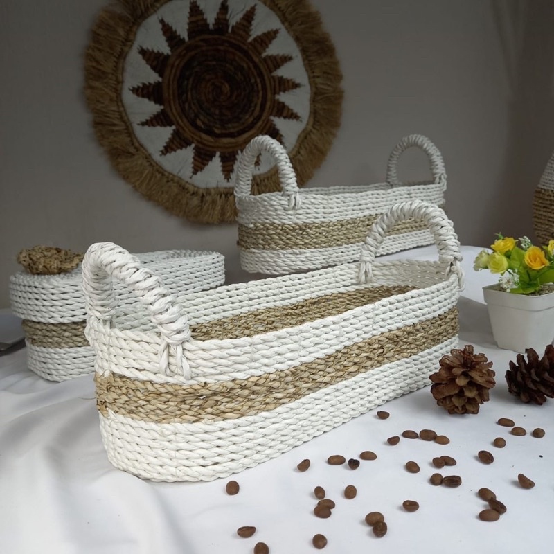 Tempat Toples Seagrass Natural 40x15cn
