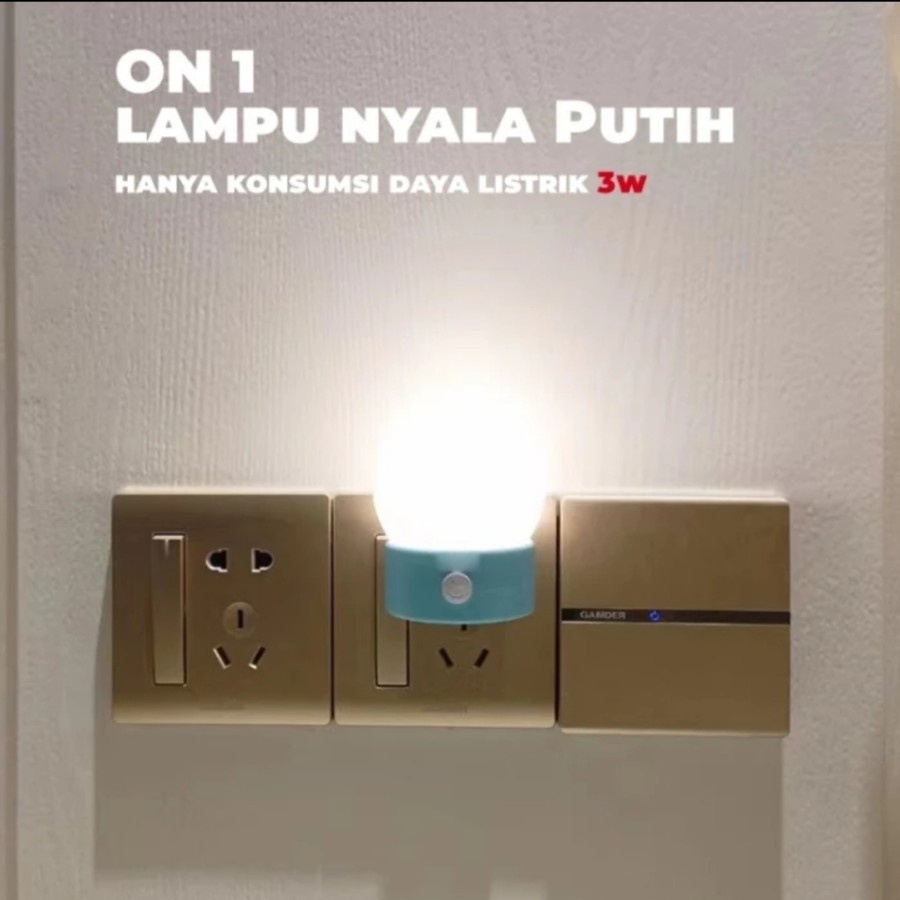 Lampu Tidur 3W 0.6W Cahaya Putih Dan Kuning Aoki AK YD01 ORIGINAL