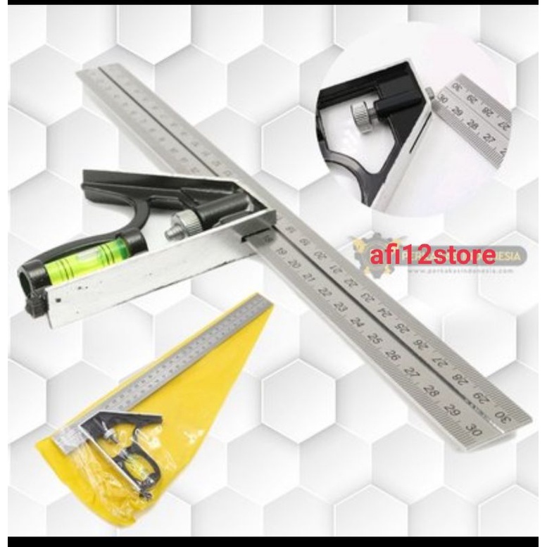 

Penggaris Siku L Waterpass Kombinasi Square Ruler Sudut Presisi Air