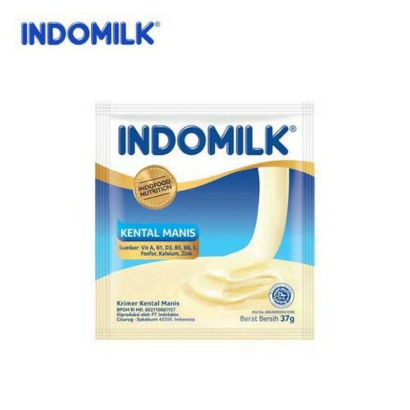 

SUSU KENTAL MANIS MERK INDOMILK KEMASAN SACHET RENTENG ISI 6 @37 gram