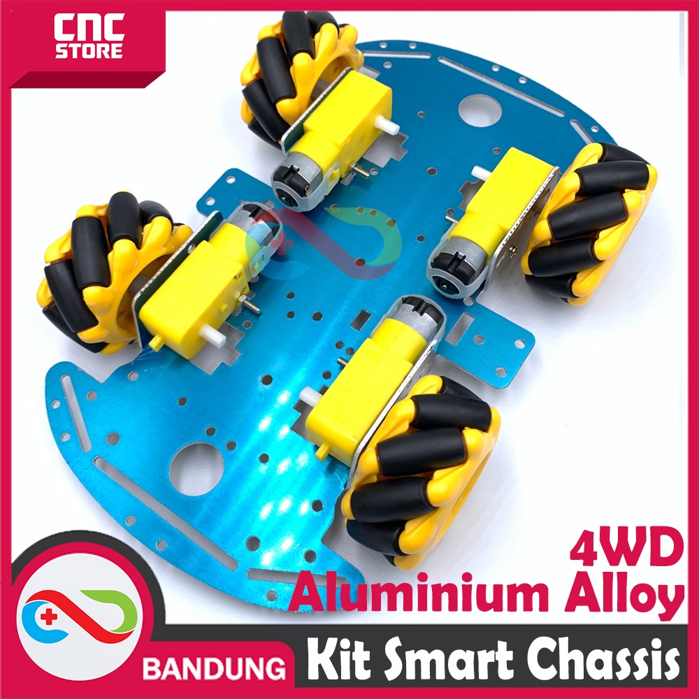 KIT SMART CHASSIS ALUMUNIUM ALLOY CHASIS 4WD RC MOBIL ARDUINO