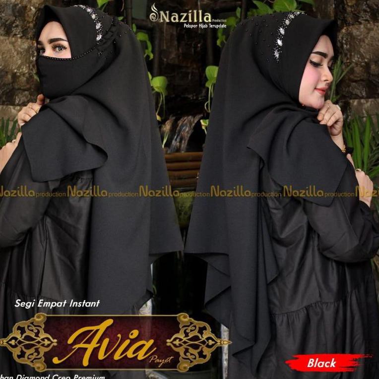 Big Sale.. Hijab Segi Empat Instant Payet Bando Avia Original Nazilla LCZ