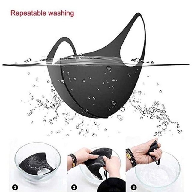 YAJIE Masker Scuba Kain Anti Polusi Rewashable 1 PCS - Black/masker scuba