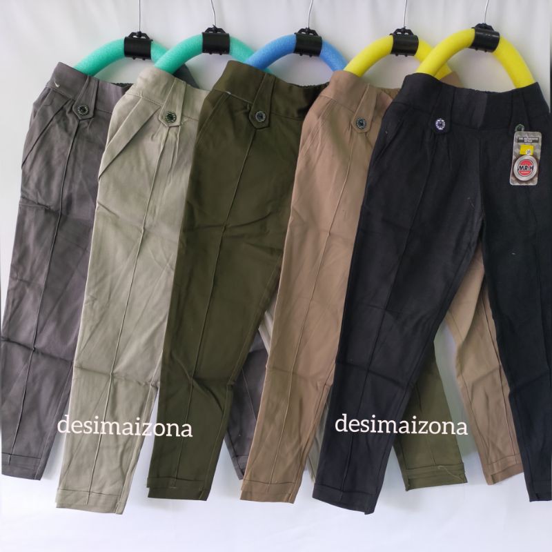 BAGGY PANTS ANAK TANGGUNG KANCING GESPER / SIZE 26//USIA 8-9 TAHUN//TERGSNTUNG POSTUR ANAK