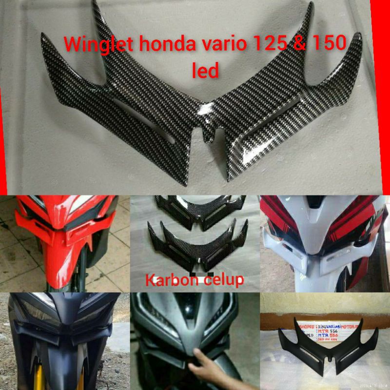 WINGLET HONDA VARIO 125&150 LED 2018..2019..2020,,COVER WINGLET VARIO LED..KUMIS LAMPU VARIO