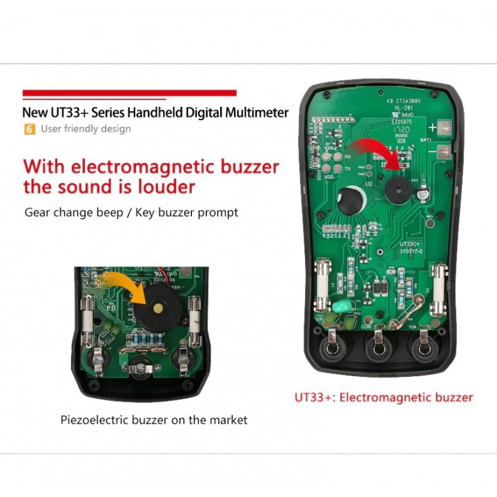 UNI-T UT-33D+ Palm Size LCD Pocket Digital Meter Multimeter