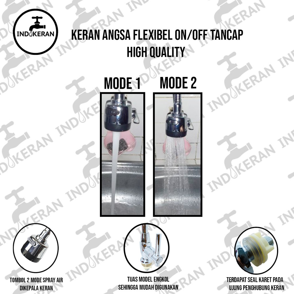 INDOKERAN - Angsa Tancap Dapur Fleksibel ON / OFF - High Quality