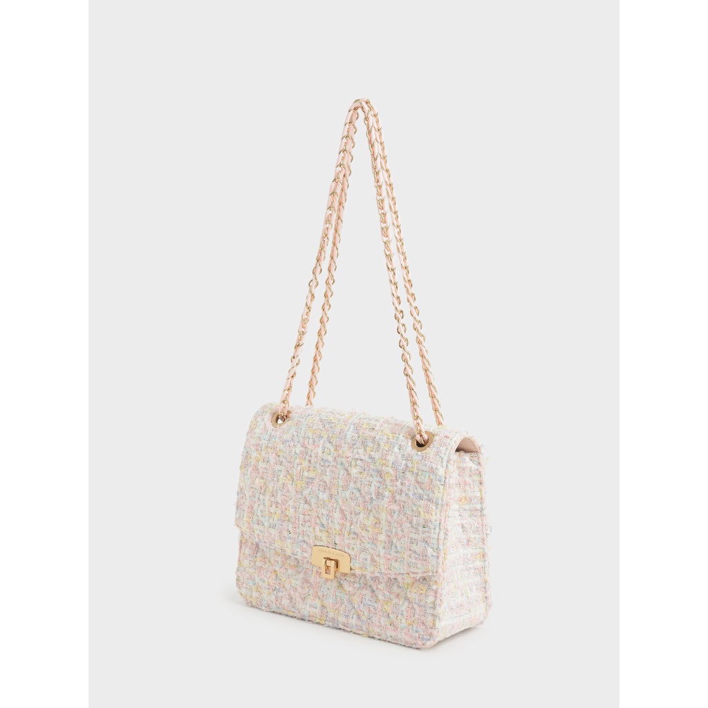 Cnk Bag Tweed Chain Strap Slingbag Ck 00511