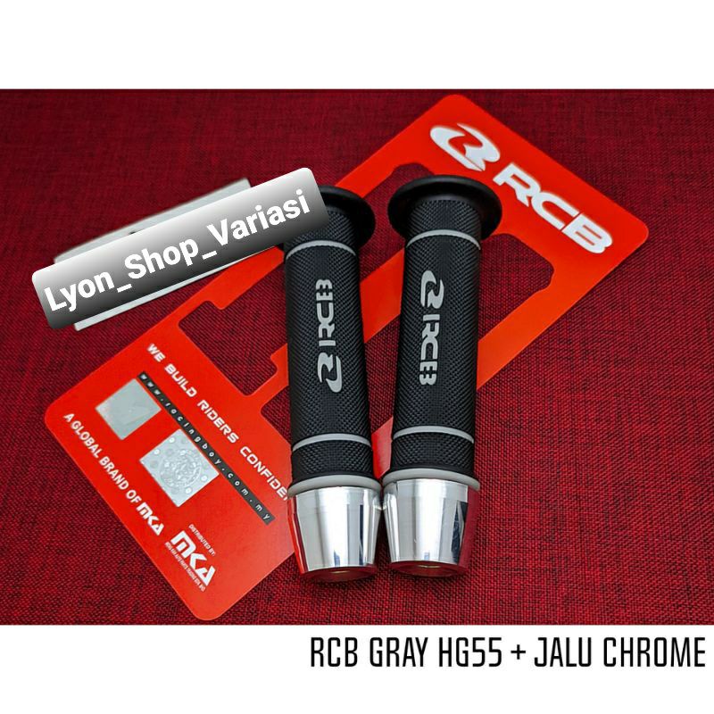 Handgrip RCB Original HG 55 Sarung Gas Racing Boy Original HG55 + Jalu Stang Model PCX Chrome Universal SEMUA MOTOR