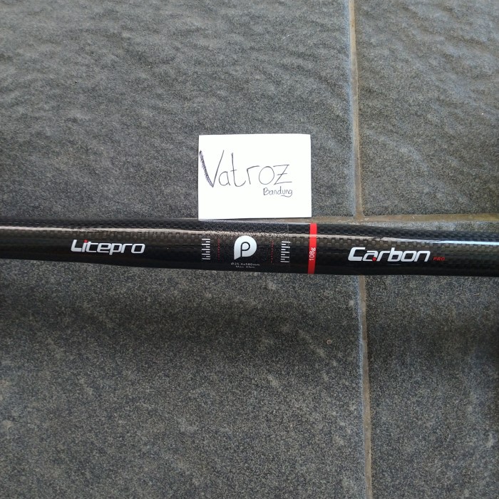 Litepro Handlebar Full Carbon Size 25.4mm - Handlebar Sepeda Lipat BEST SELLER