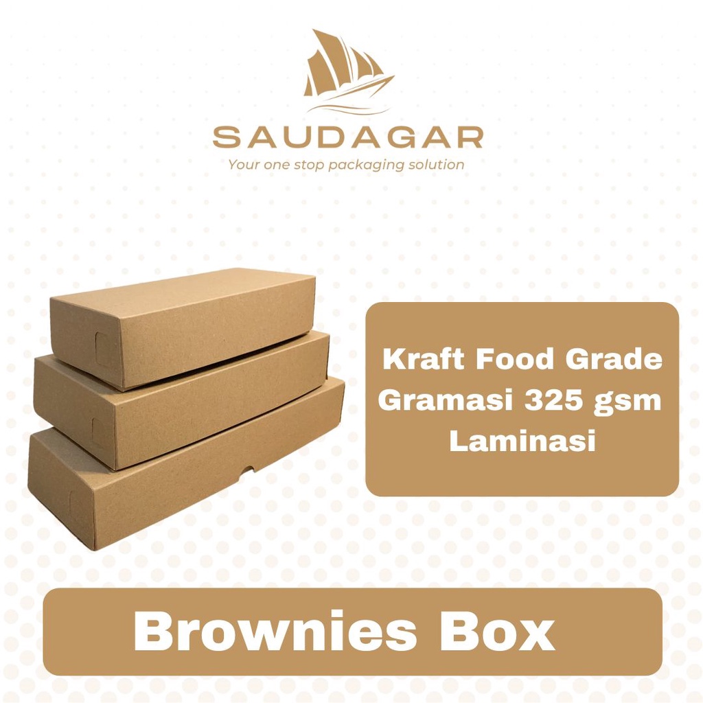 Box kotak brownies / dus brownis / kue/ cookies / molen / martabak LARGE