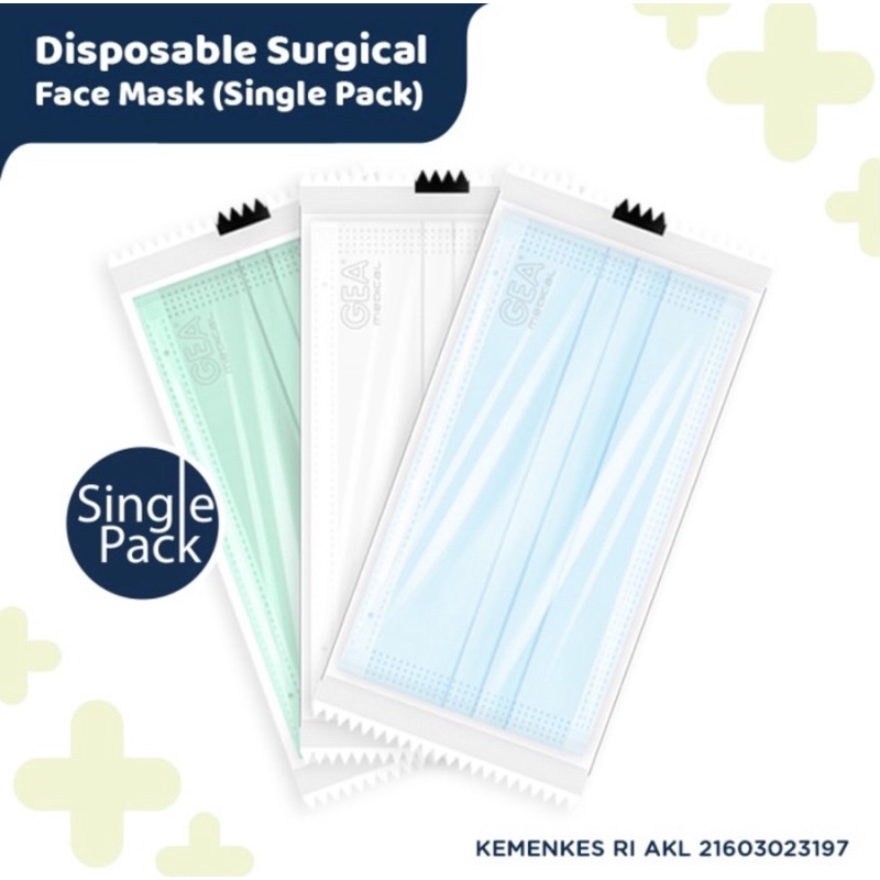 MASKER GEA SINGLE PACK MASKER MEDIS SURGICAL MASK MEDICALONLINE MEDICAL ONLINE