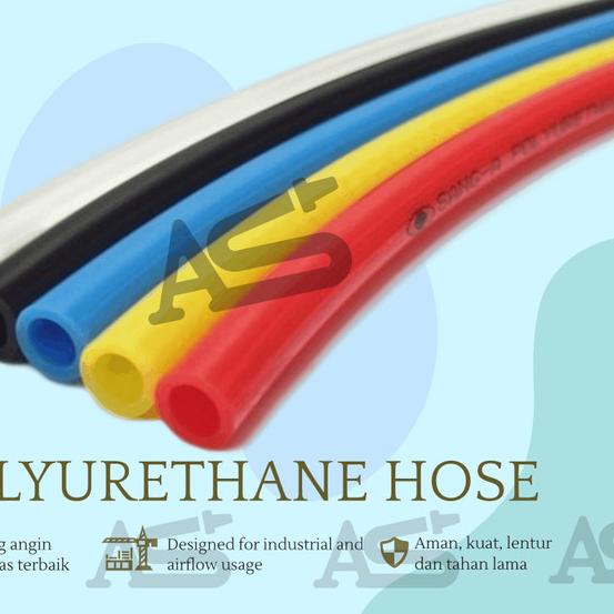 Selang Kompresor Angin OD 12 mm x ID 8 mm selang PolyUrethane