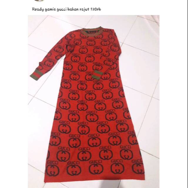 Gamis gucci merah dress gucci