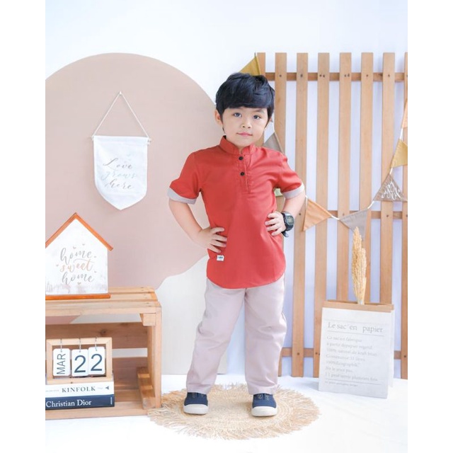 Set Koko Zidan Setelan Koko Anak Neeca Kiddos Size 6,8,10,12,14 Y