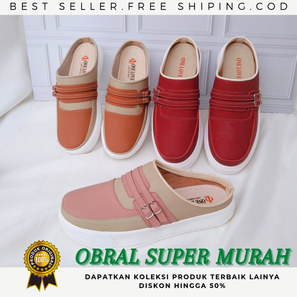 One Love Sepatu Wedges Wanita Casual Terbaru One Love Original Branded Sepatu Sepotong Wanita Tutong