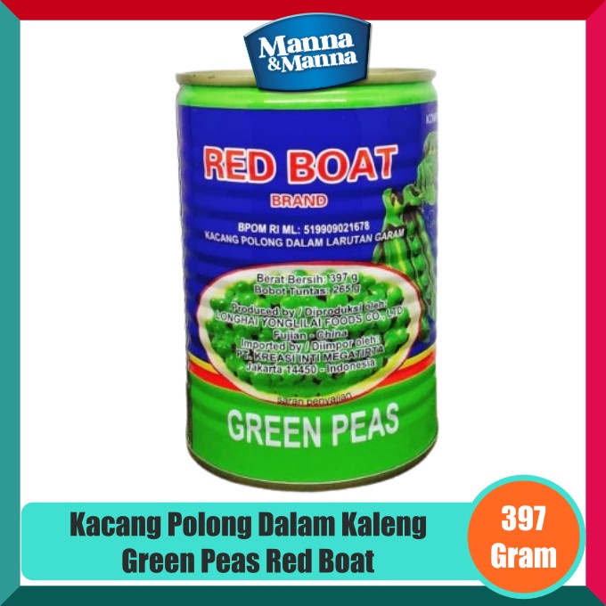 

Kacang Polong Dalam Kaleng Green Peas Red Boat - 397 Gram