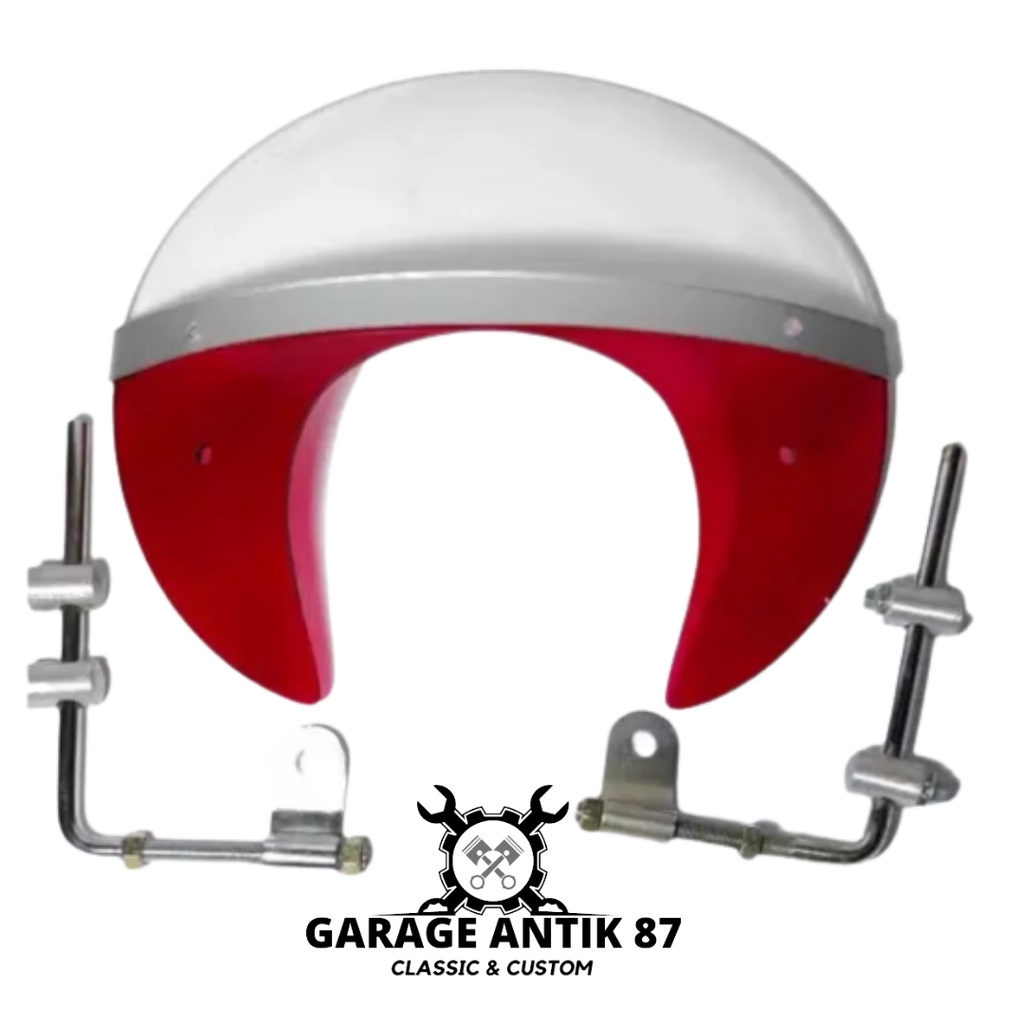 Wienshield visor lampu honda c50 c70 c90 pispot bekjul merah Tameng angin