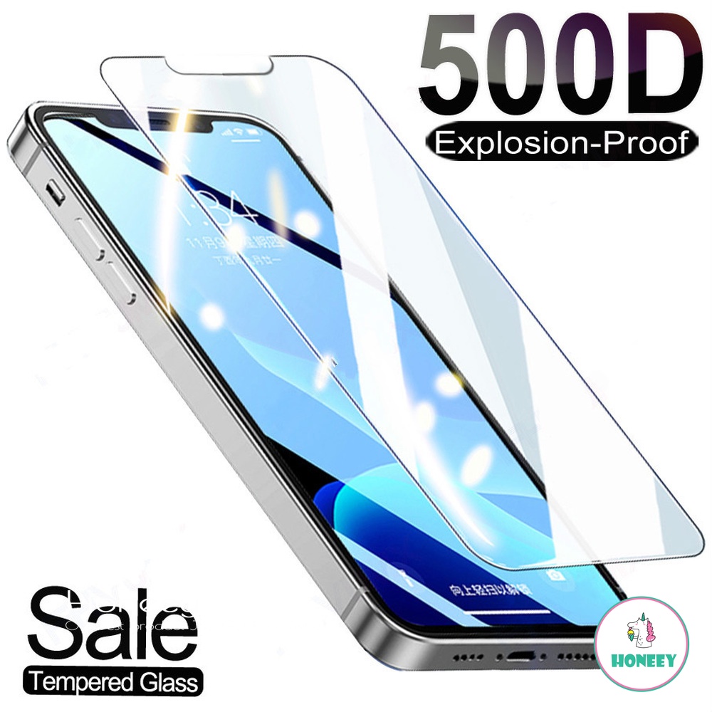 Pelindung Layar Tempered Glass 9H Ultra Tipis untuk iPhone 14/13/12/11/x / XR / 8 / 7 / 6 / 6S Plus 11 Pro Max