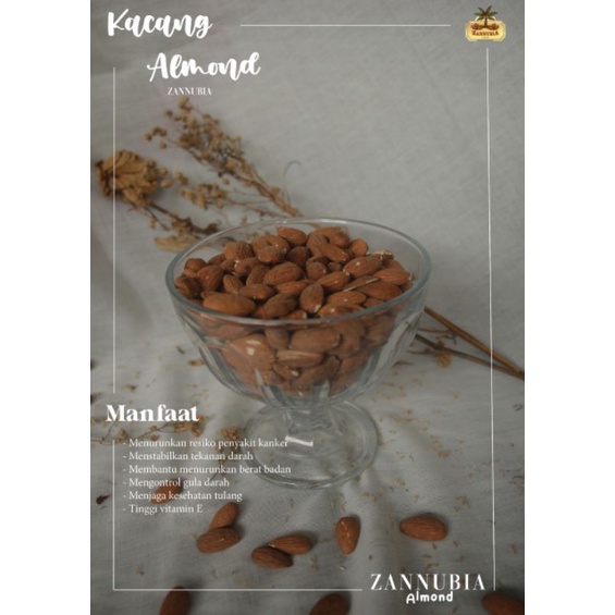 

KACANG ALMOND 1KG ZANNUBIA - SEHAT HALAL NIKMAT FOOD