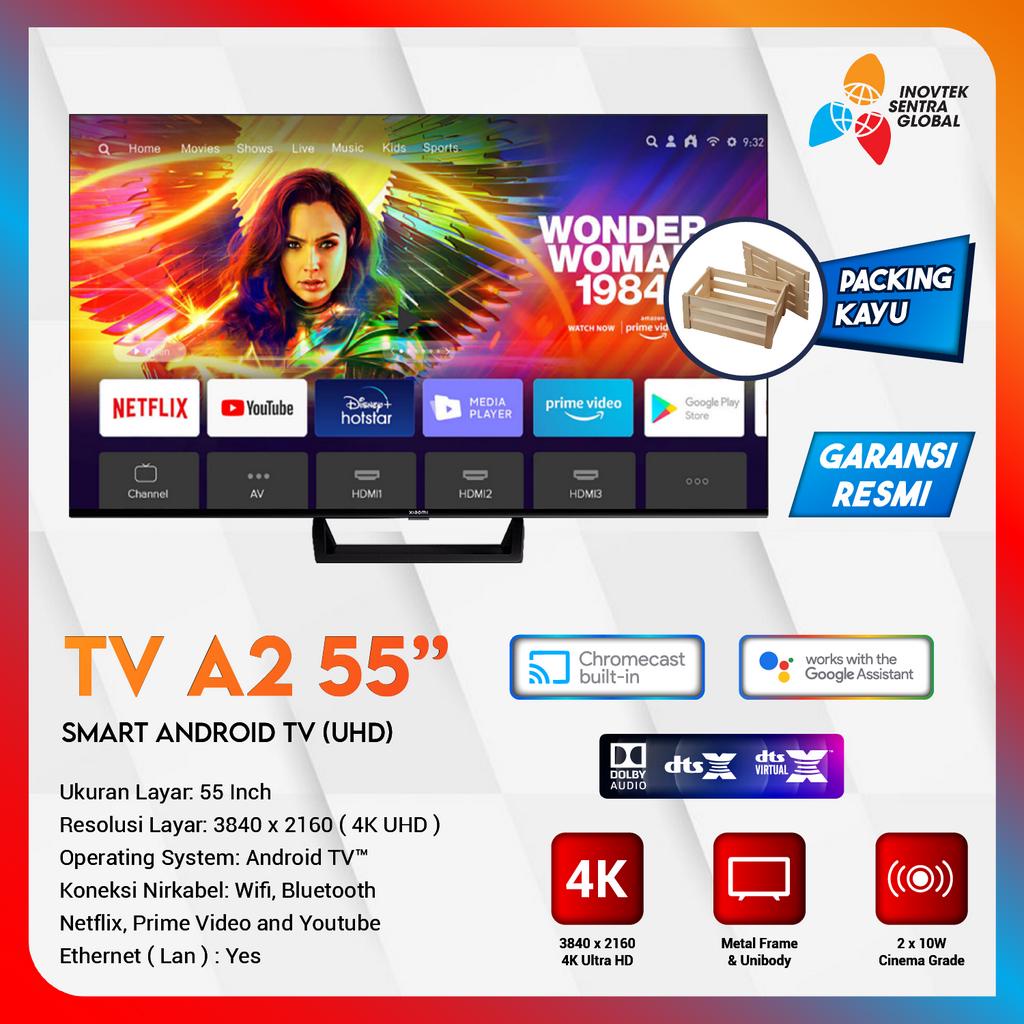 (+Packing Kayu) Xiaomi Mi TV A2 55&quot; 4K UHD Smart Android TV - Garansi Resmi