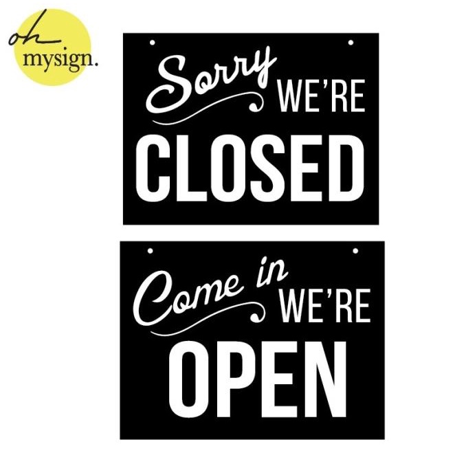 

BISA COD SIGN ACRYLIC OPEN CLOSED PRINTED / SIGNAGE AKRILIK / PAPAN ACRYLIC PROMOKode 4961