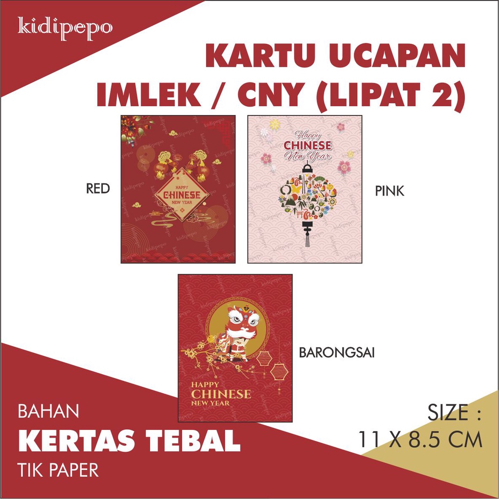 

KARTU UCAPAN IMLEK - CNY - ISI 10 LEMBAR
