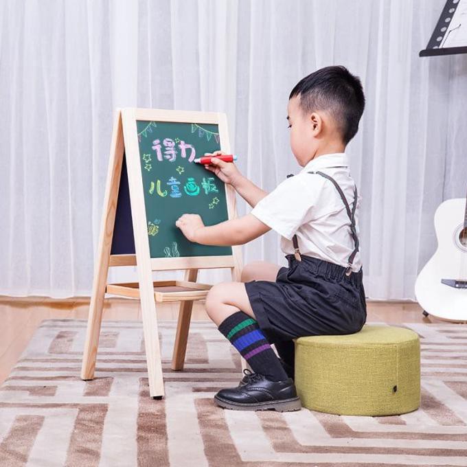 

BARANG BARU Deli A-type children's drawing board Imported pine wood 7896