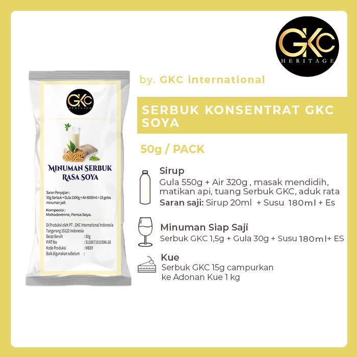 

Bubuk Sirup GKC "Rasa Soya" 50g