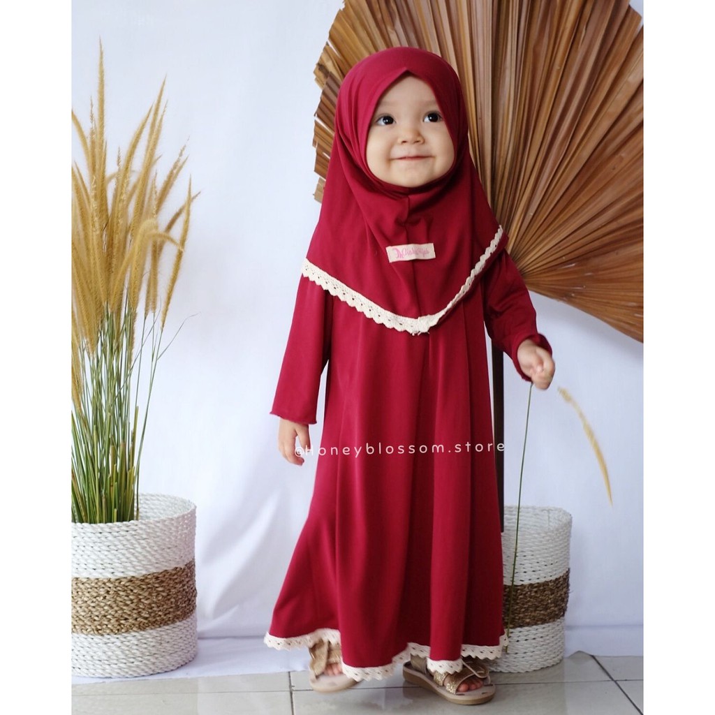 HONEYBLOSSOM gamis anak bayi alesha / gamis bayi perempuan 6 12 bulan