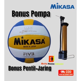 Bola Voli Murah Bonus Pompaan. Bola Voli Mikasa MV2200 Super Gold. Bola Volley Mikasa Buat Anak. Bola Voli Anak. Bola Volly / Voly