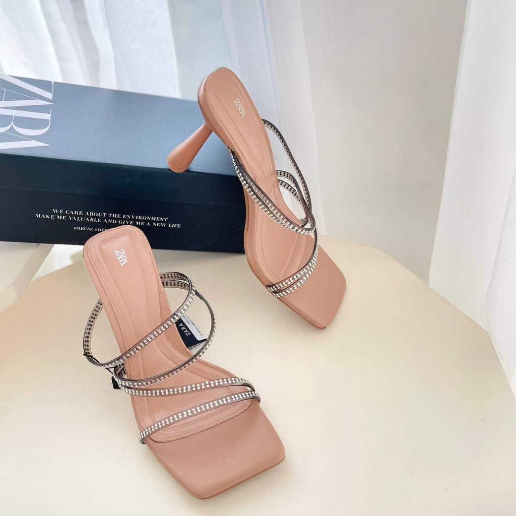 SANDAL WANITA ZS-3594 HEELS 7CM NUDE