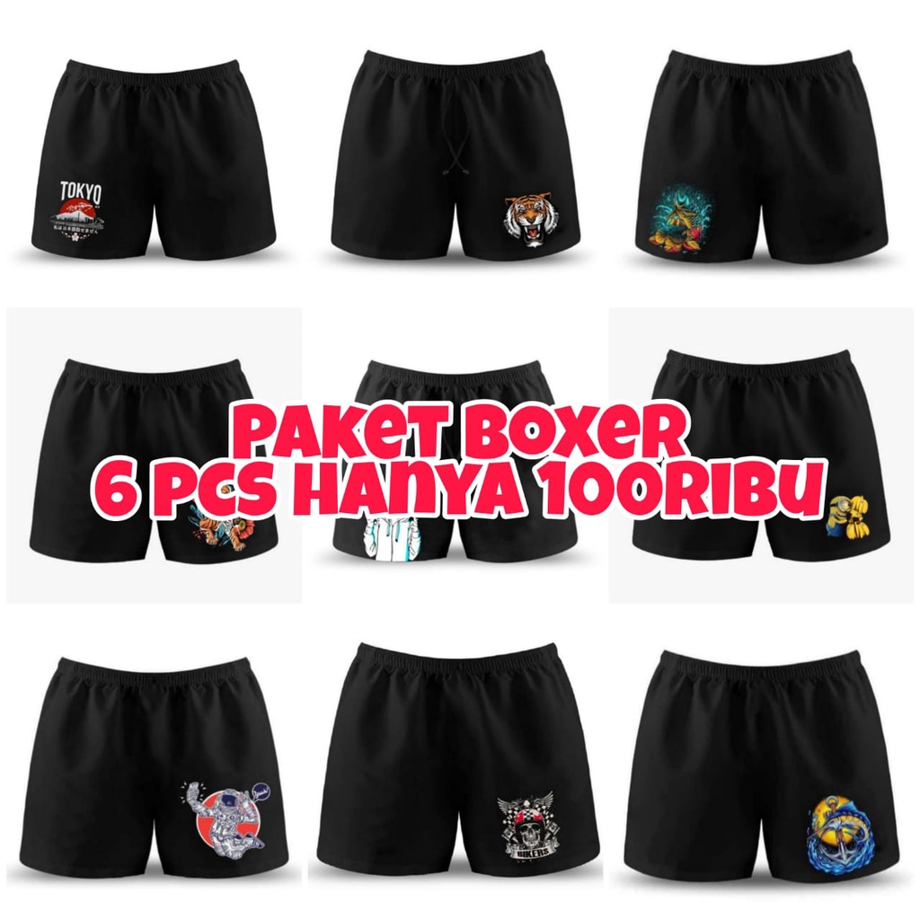 paket celana boxer pria wanita celana sufring distro premium celana santai boxer pantai kolor hitam