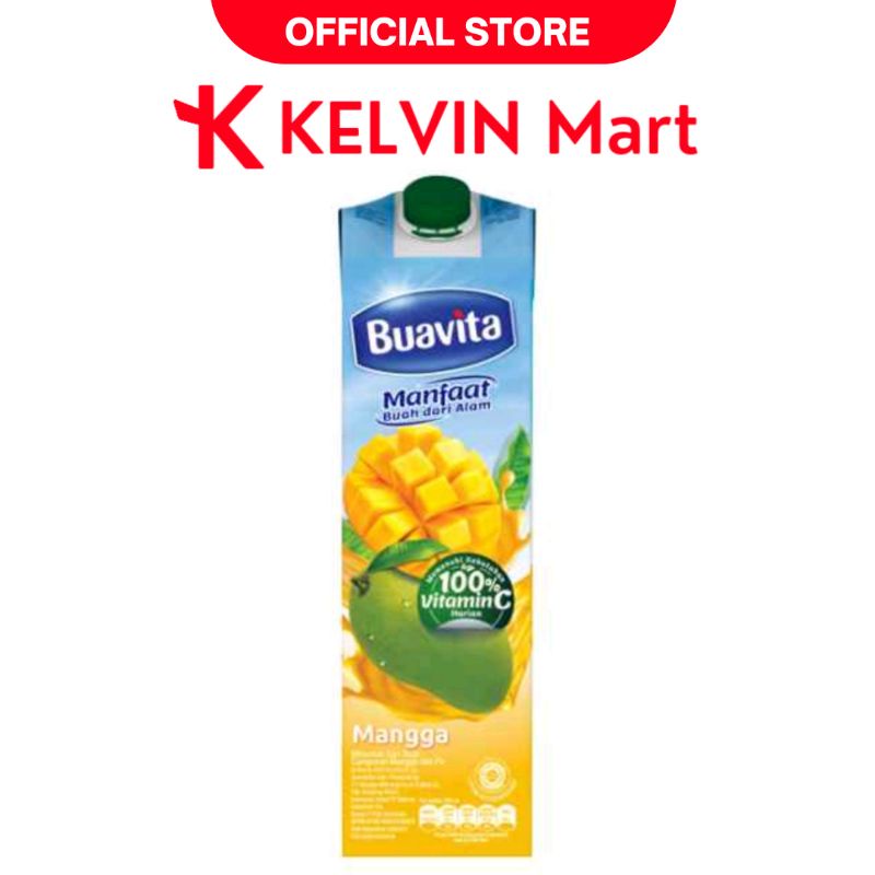 

Buavita Juice Rasa Mango (Mangga) Tpk 1000mL / 1 L | KELVIN Mart