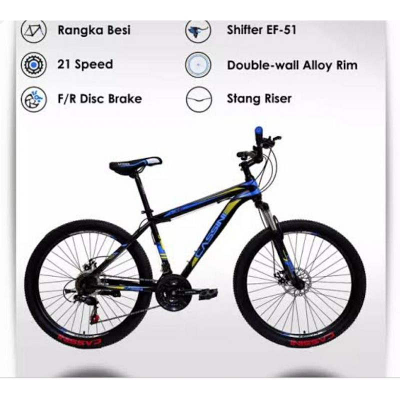 Sepeda Gunung Dewasa MTB 26 inch Cassini T 300 T-300 by TREX sepeda MTB GUNUNG murah