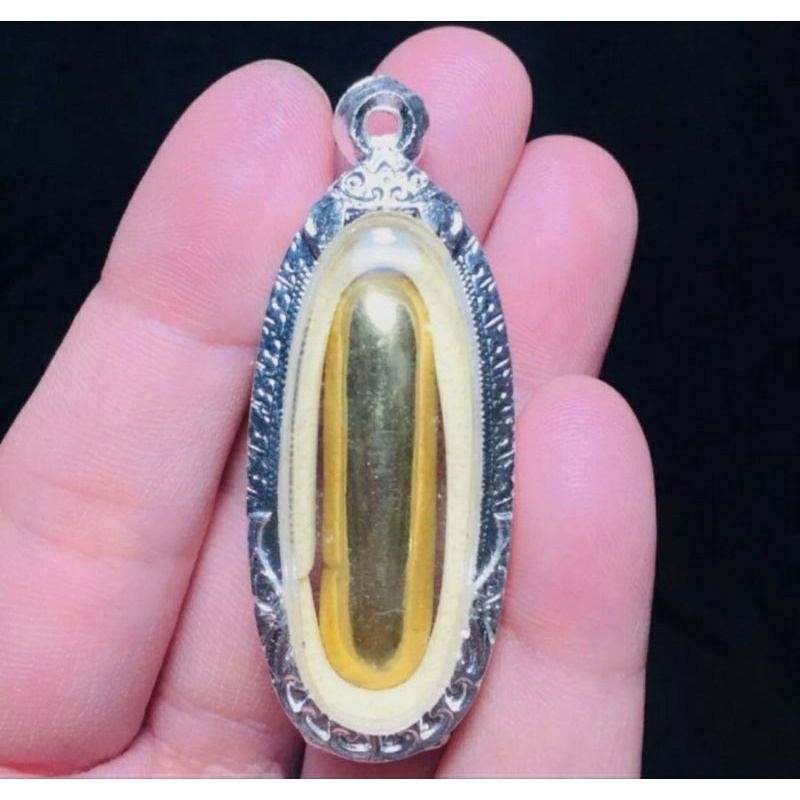 Leklai Gold Tong Pla Lai Natural Lp Yai Blessed Thai Amulet