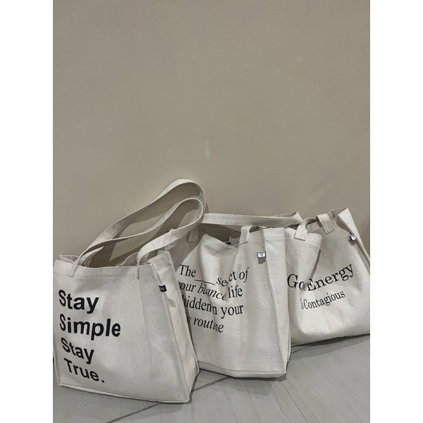 Totebag kanvas simple (kanvas tebal) ( RESLETING )