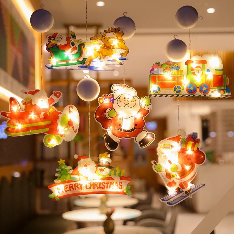 [Christmas Products] Christmas LED Window Suction Cup Hanging Lights