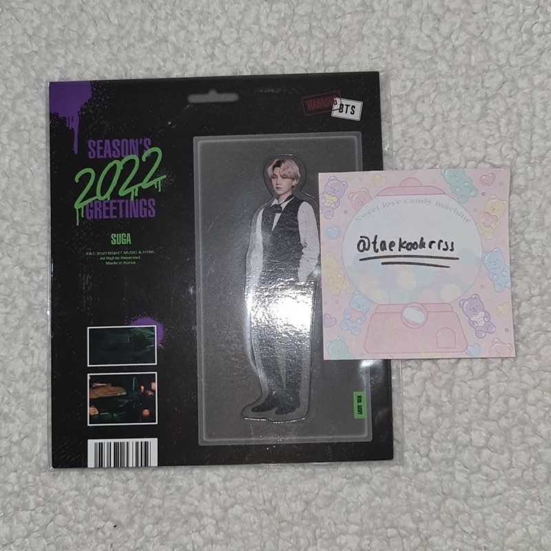 BTS 2022 Season’s Greetings Sharing Paper Magnet Min Yoongi (Suga) [SEALED] SG22