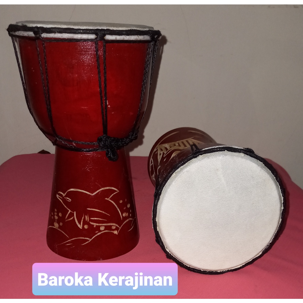 Gendang Jimbe Anak Carving Uk 20  cm