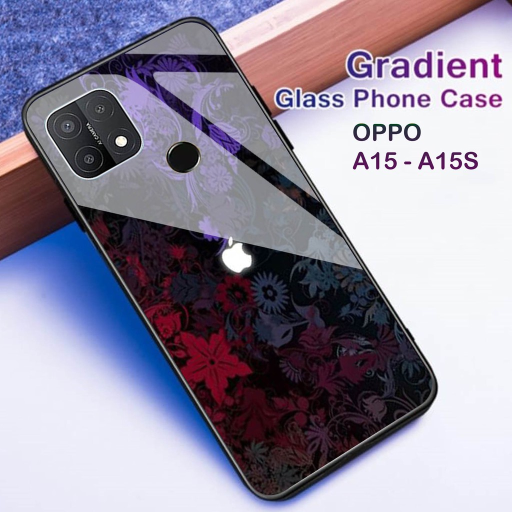 [H01] Case Kaca Oppo A15 A15S ,SOTFCASE GLASS OPPO A15 A15S, CASE HP OPPO A15 A15S , CASE KEREN OPPO