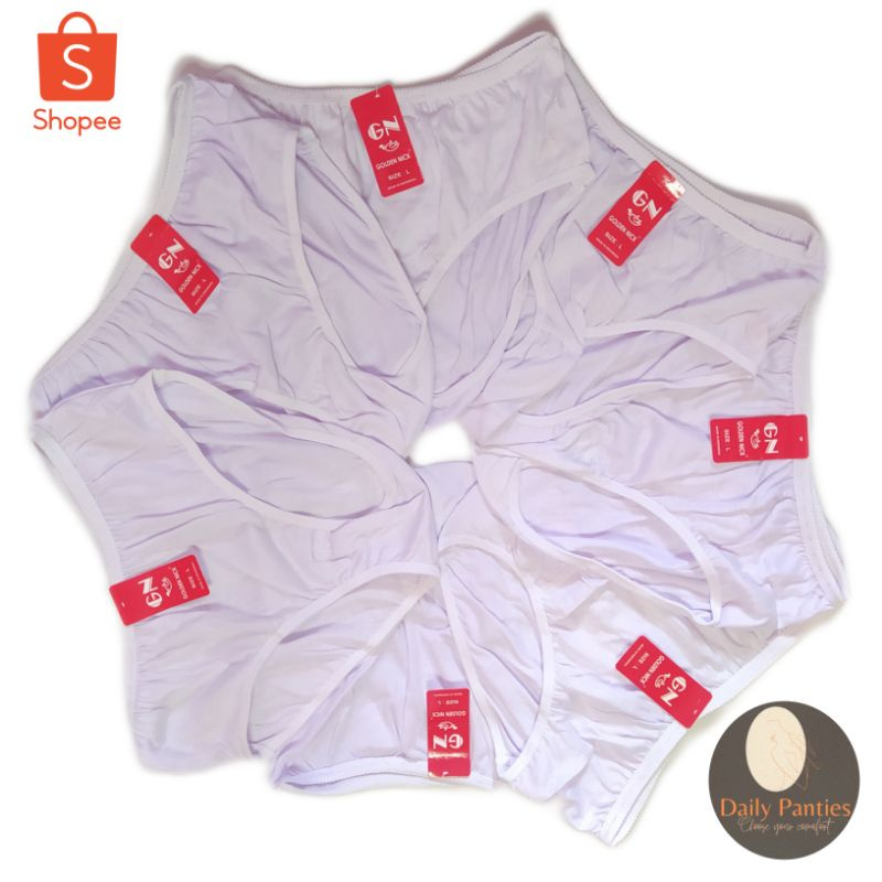 (6pcs) GOLDEN NICK GN CELANA DALAM WANITA DEWASA KHUSUS WARNA PUTIH CD GN PUTIH CELANA DALAM GOLDEN 