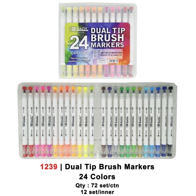 

Rad Brush Pen Bazic 24 Warna Hard Case Spidol Brushpen USA Brand Water Base